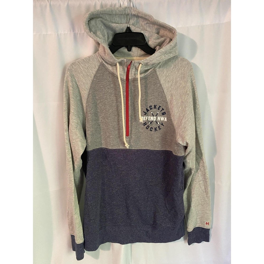 Homage Columbus Blue Jackets Defend NWA 1/4‎ Zip Hoodie Pullover Small